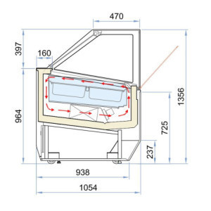 Millenium Eisvitrine - Combisteel Kühlvitrine 16 Behälter - LED