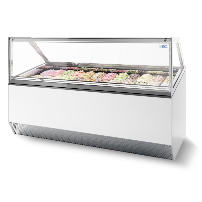 Millennium Ice Cream Display Case - Combisteel Refrigerated 16 bins - LED