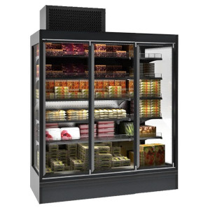 3-Door Wall Refrigerated Display Case - Large Capacity CombiSteel