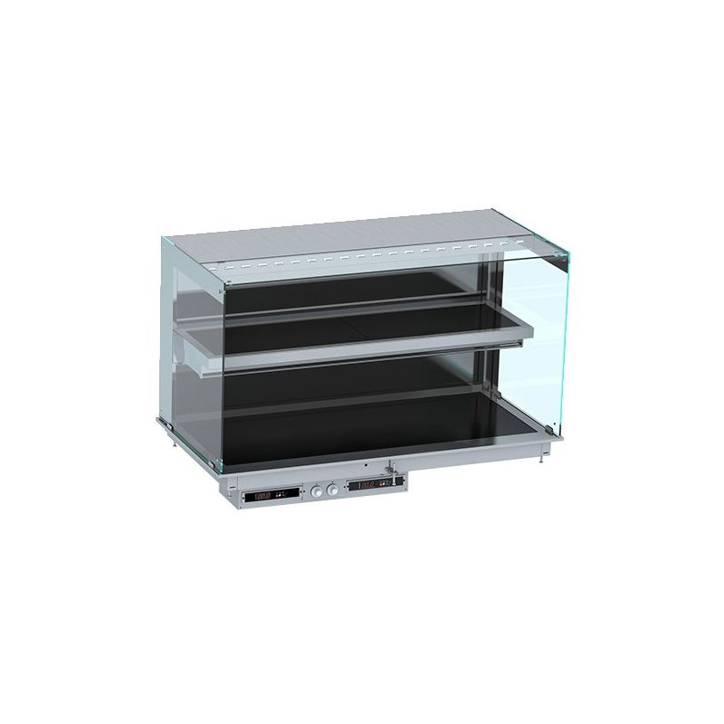 Cubical Heated Display Case with Vitroceramic Plate - Efficient Design