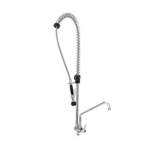 Dish Spray Faucet with Single-Hole Mixer with Gooseneck - Dynasteel