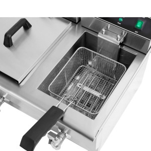 Professional Deep Fryer 2 x 13 L with Drain - Dynasteel: Performance and durability for your kitchen