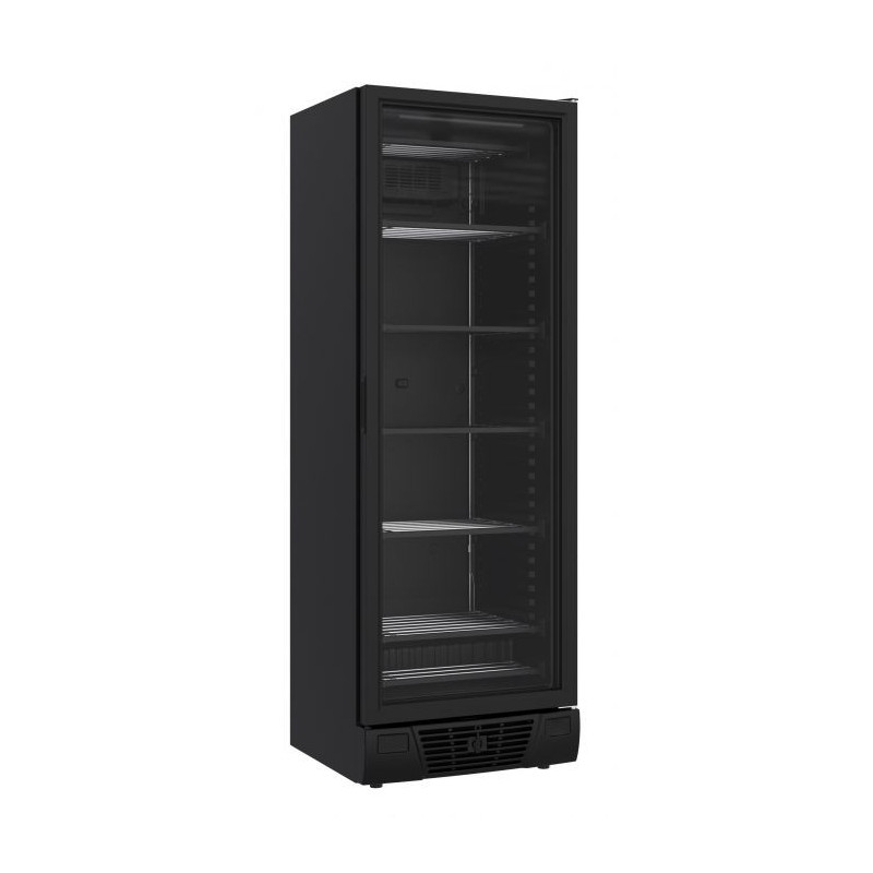 Black Negative Refrigerated Cabinet - Glass Door - 382L - CombiSteel