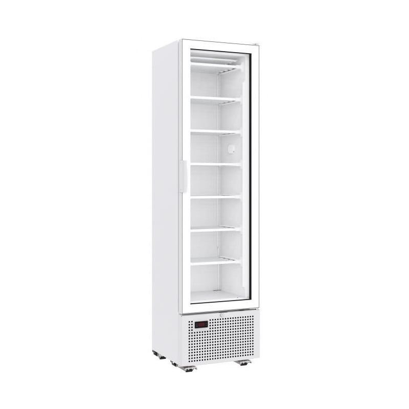 White Negative Refrigerated Cabinet - 1 Glass Door - 221 L - CombiSteel: Quality and Performance Combined