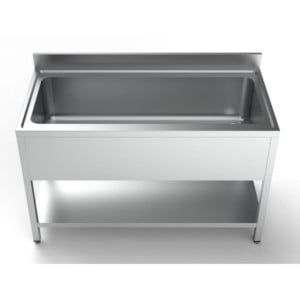 Stainless Steel Sink 1 - Backsplash and Shelf 1400x700 mm