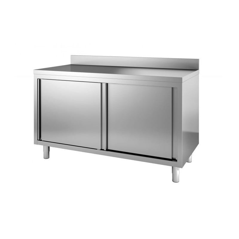 Stainless Steel Low Cabinet 2 Doors - Professional Kitchen Storage