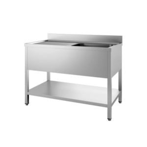 Plonge 1 Bac et Egouttoir à Gauche Inox 304 - L 2000 x P 700 mm - CombiSteel