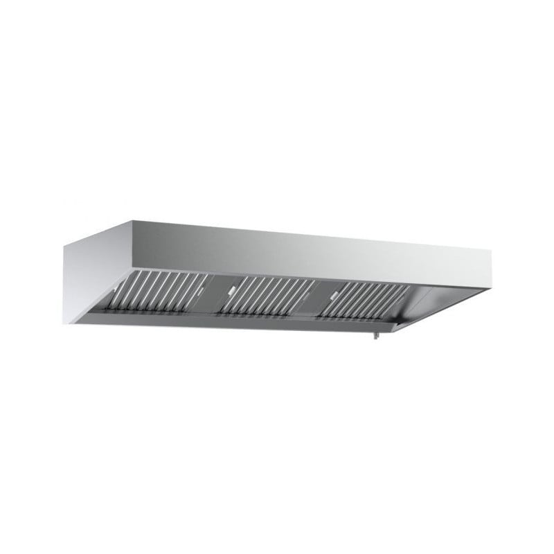 Hotte Murale Profondeur 1100-1600mm avec Led - Acier Inoxydable AISI 430