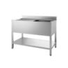 Plonge 1 Stainless Steel Sink - Left Drainer - Removable Shelf - 1600x700 mm CombiSteel