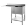 Stainless Steel Sink 1 with Left Passage and Removable Shelf