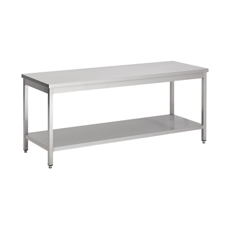 Table Inox avec Etagère - Qualité professionnelle CombiSteel