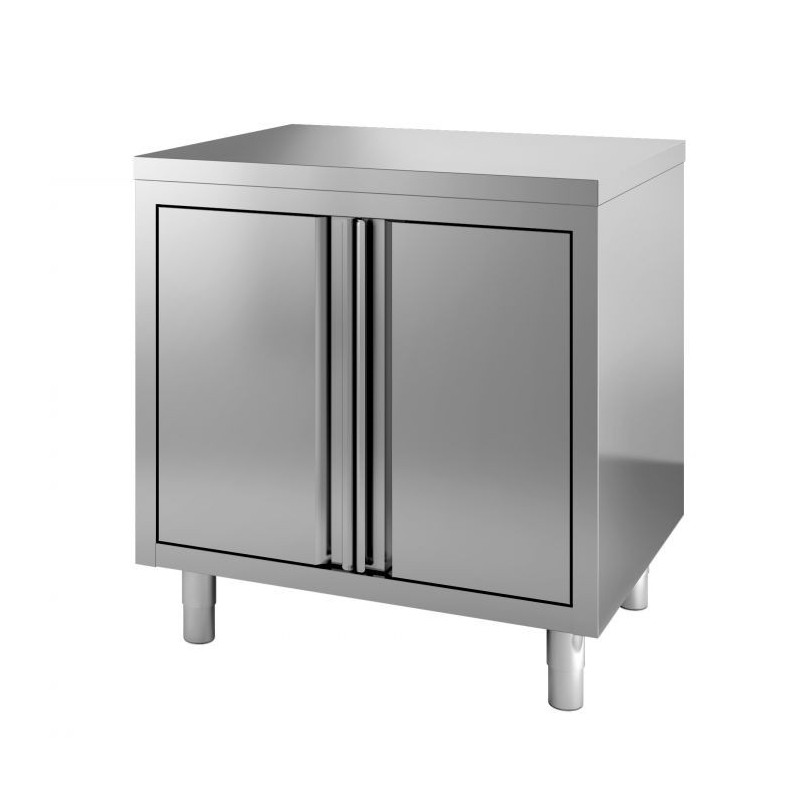 Meuble Inox Bas à 2 Portes - L 800 x P 700 mm – Qualité CombiSteel