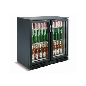 Refrigerated Back Bar 2 Swing Doors - 198 L Black CombiSteel