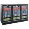 3-türiger Rückkühlschrank - CombiSteel 320 L - Schwarz & LED