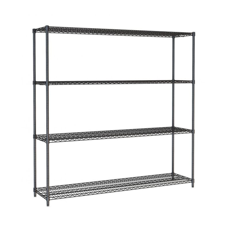 Étagère 4 Niveaux Démontable Noir 1800 mm - CombiSteel | Stockage Efficace & Robuste