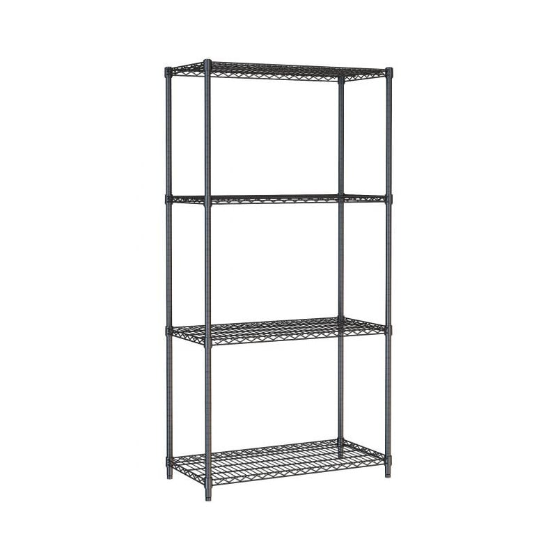 Etagère 4 Niveaux Démontable Noir - L 900 x P 450 mm - Combisteel 7530.0025