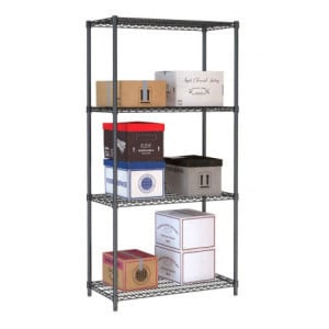 Etagère 4 Niveaux Démontable Noir - L 900 x P 450 mm - Combisteel 7530.0025