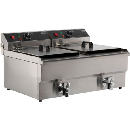 Elektrische Friteuse om neer te zetten - 2 x 10 L - CombiSteel – Friteuse Pro 10 000 W & 20 L