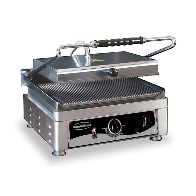 Grill Panini CombiSteel - Vermogen 3000 W, Geribbelde Gietijzeren Platen