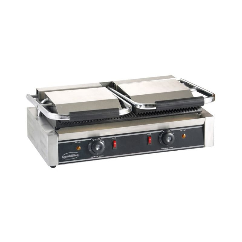 Grill Panini Double - Professional Quality Grooved Plates