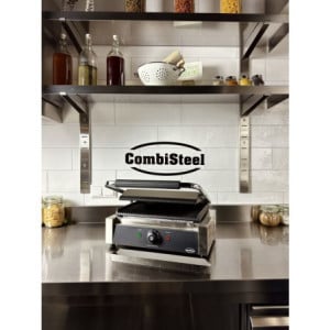 Grill Panini Contact Simple Plaques Geribbeld CombiSteel