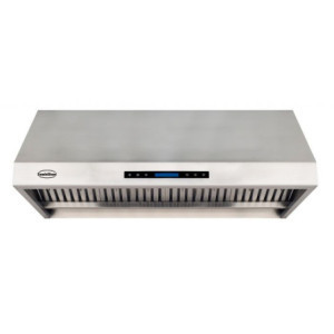 Vollständige Dunstabzugshaube mit LED, Motor und Drehzahlregler - Länge 1200 mm - CombiSteel