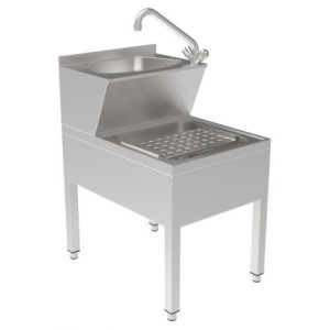 Stainless steel hand wash basin for optimal hygiene in professional kitchens