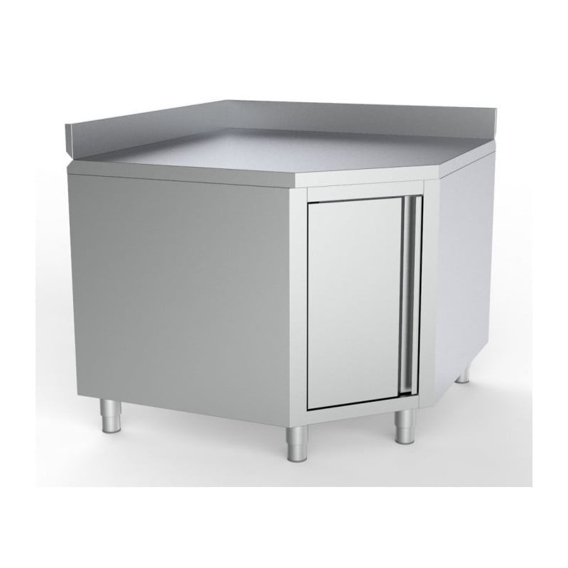 Low Angular Stainless Steel Furniture with Backsplash - Professional Quality & Optimal Ergonomics