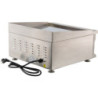 Plancha Elektrisch Glad Chroom CombiSteel 7455.1055 met Grillplaat en Gladde Oppervlakte