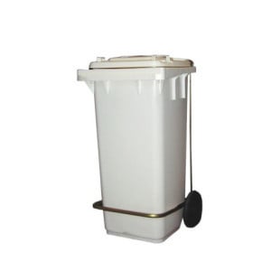 White Pedal Bin - 240 L for Professional Kitchen