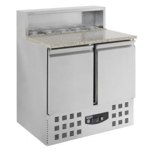 Meuble à Pizza 2 Portes 5 GN 1/6 Inox CombiSteel