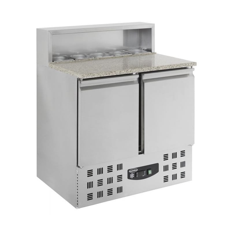 Meuble à Pizza 2 Portes 5 GN 1/6 Inox CombiSteel