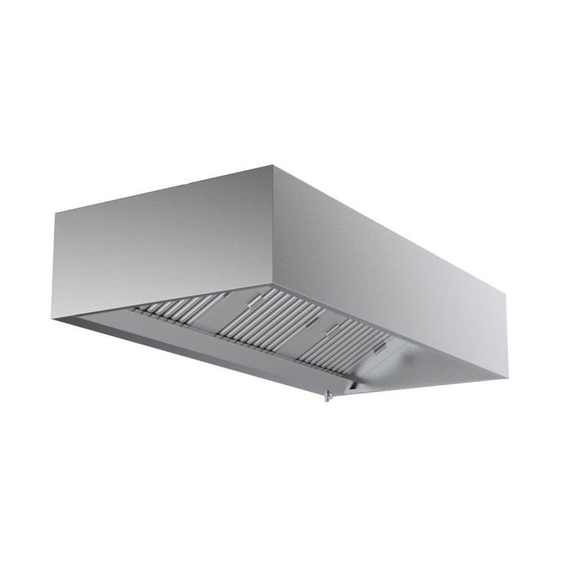 LED Kubus Afzuigkap Inox - Diepte 950 - 2400 mm CombiSteel