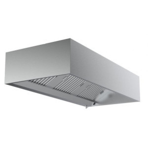 LED cubic hood in stainless steel - Depth 950 - 2000 mm - Combisteel