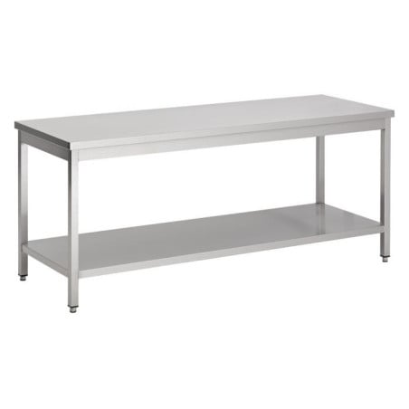 RVS Tafel met Plank - CombiSteel | Afmetingen 1600 x 700 mm