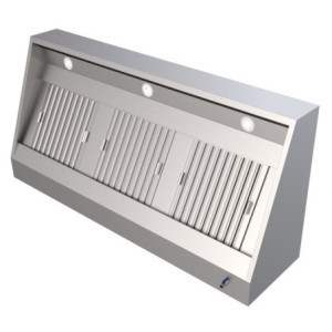 Hotte murale LED 1600x950 mm - CombiSteel: cuisine professionnelle optimal