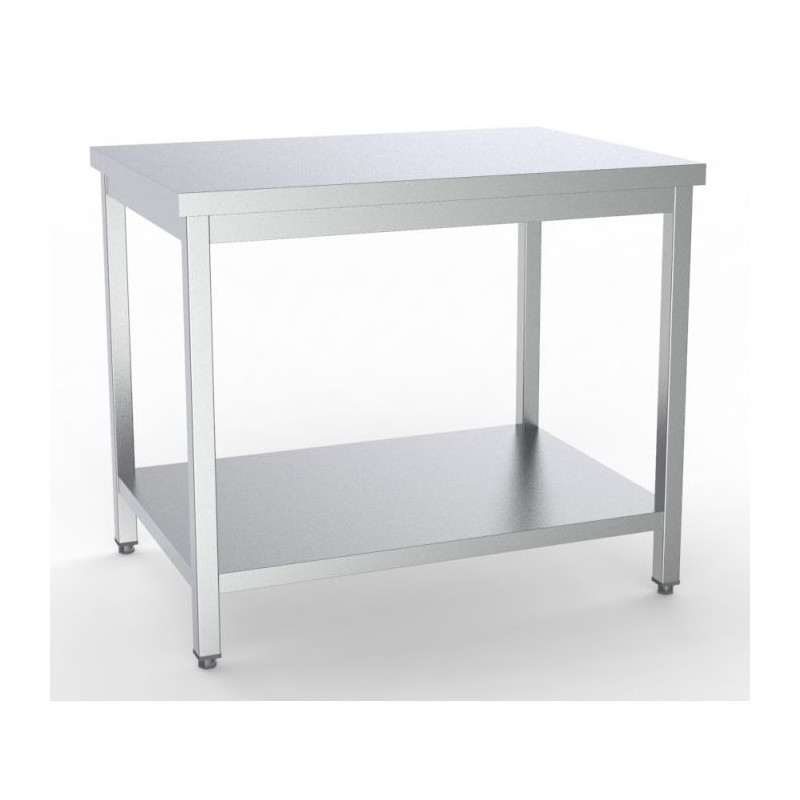 Table Inox avec Etagère - L 1800 x P 700 mm