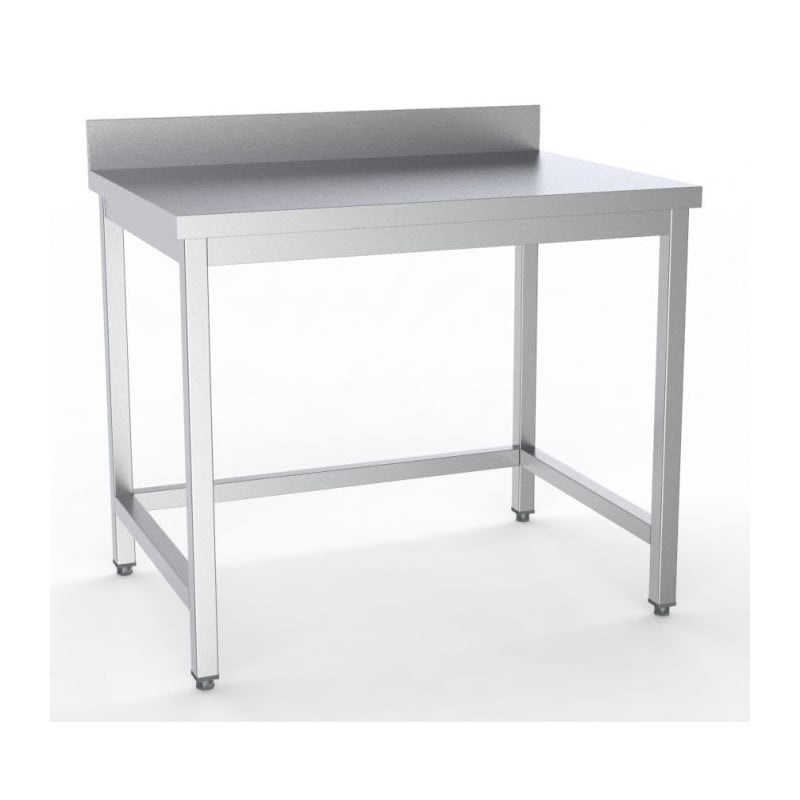 Stainless Steel Table with Backsplash - L 2000 x D 700 mm, professional quality