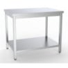 Stainless Steel Table with Shelf - L 900 x D 700 mm