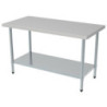 Stainless Steel Table with Shelf - L 1800 x D 700 mm - Professional Quality