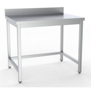 Stainless Steel Table with Backsplash - Large durable professional stainless steel table