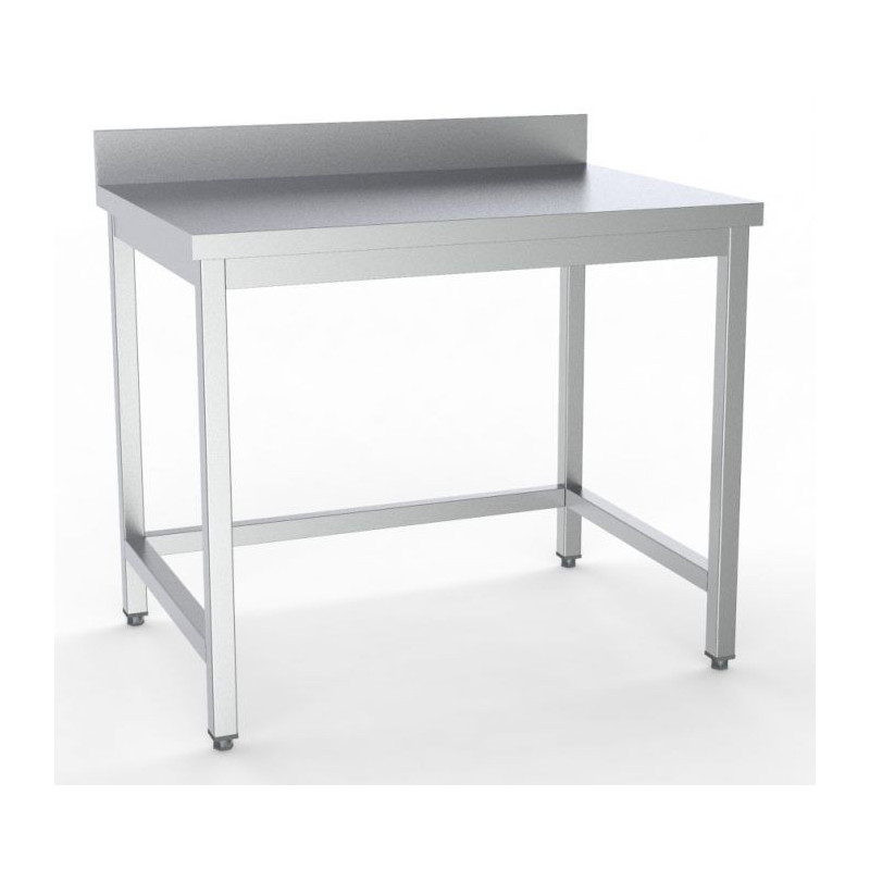 Stainless Steel Table with Backsplash - Robust Worktop 1000x600mm CombiSteel