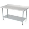 Professional Stainless Steel Table with Backsplash and Shelf - CombiSteel