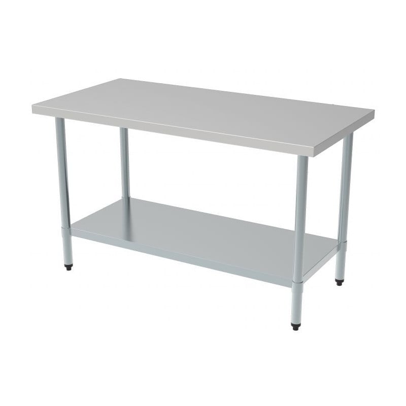 RVS Tafel met Plank - L 1000 x D 700 mm by CombiSteel: Praktisch & Robuust