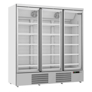 Negatieve Koelvitrine RVS - 3 Glazen Deuren - 1450 L - CombiSteel