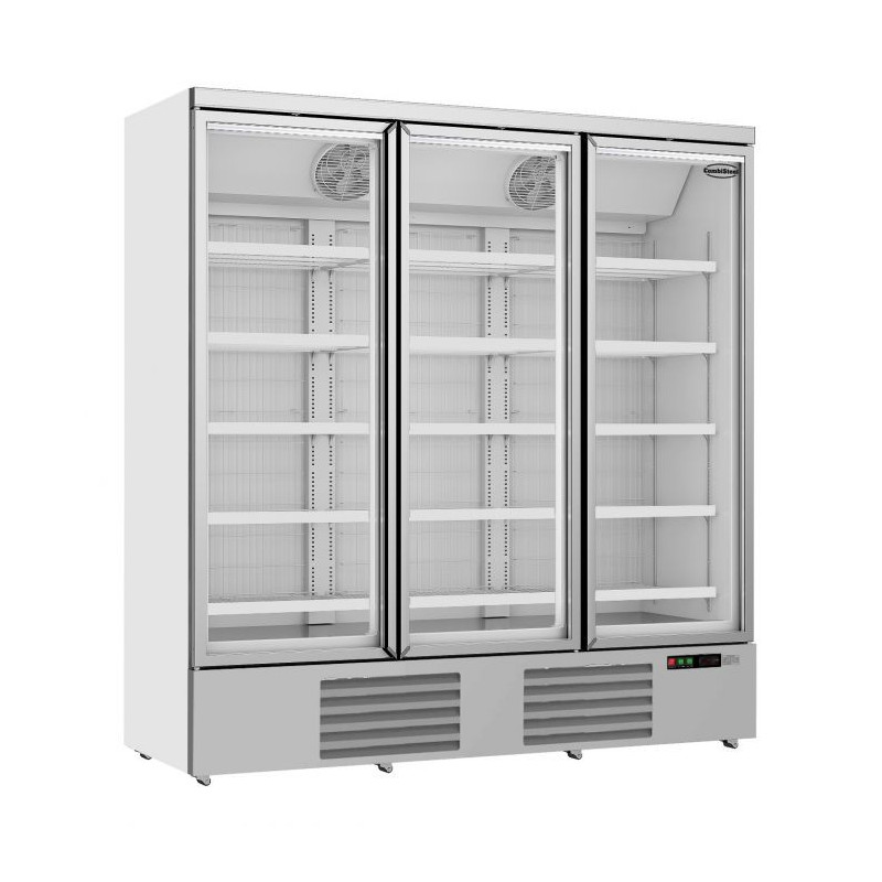 Vitrine Réfrigérée Inox 3 Portes Vitrées - 1450 L CombisteelSEO: Vitrine réfrigérée négative inox, 3 portes vitrées