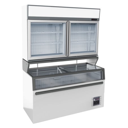 Wall Display and White Sideboard Combisteel - 948 L | High-Performance Refrigeration