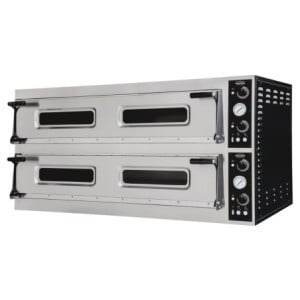 Electric Double Pizza Oven - 2 Chambers - 500°C - CombiSteel