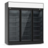 Zwarte Negatieve Koelvitrine - 3 Glazen Deuren - 1480 L - CombiSteel