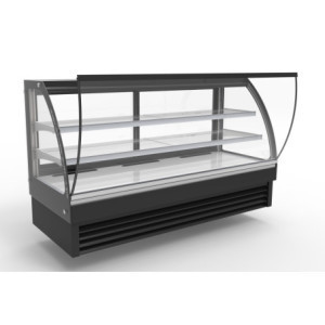 Positive Kühlvitrine Gebogen - 400 L - CombiSteel
